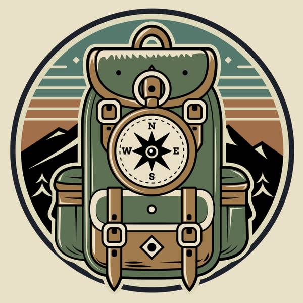 Kompas, batoh, horizont