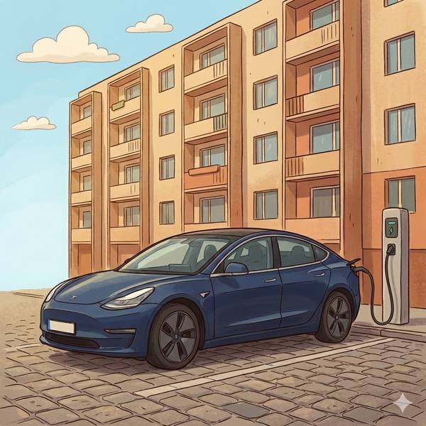 S Teslou v paneláku